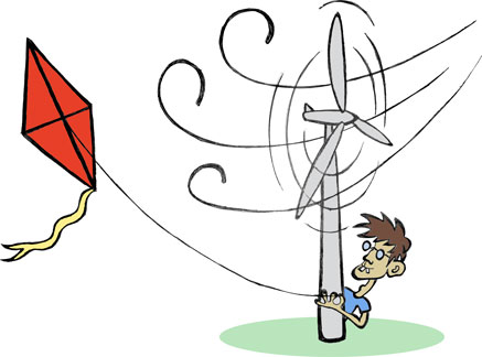 wind turbines cartoon. Wind Energy